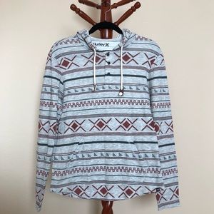 Hurley Tribal Pattern Hoodie Pullover